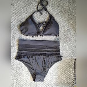 Two Piece Women’s Swim, Small, Black